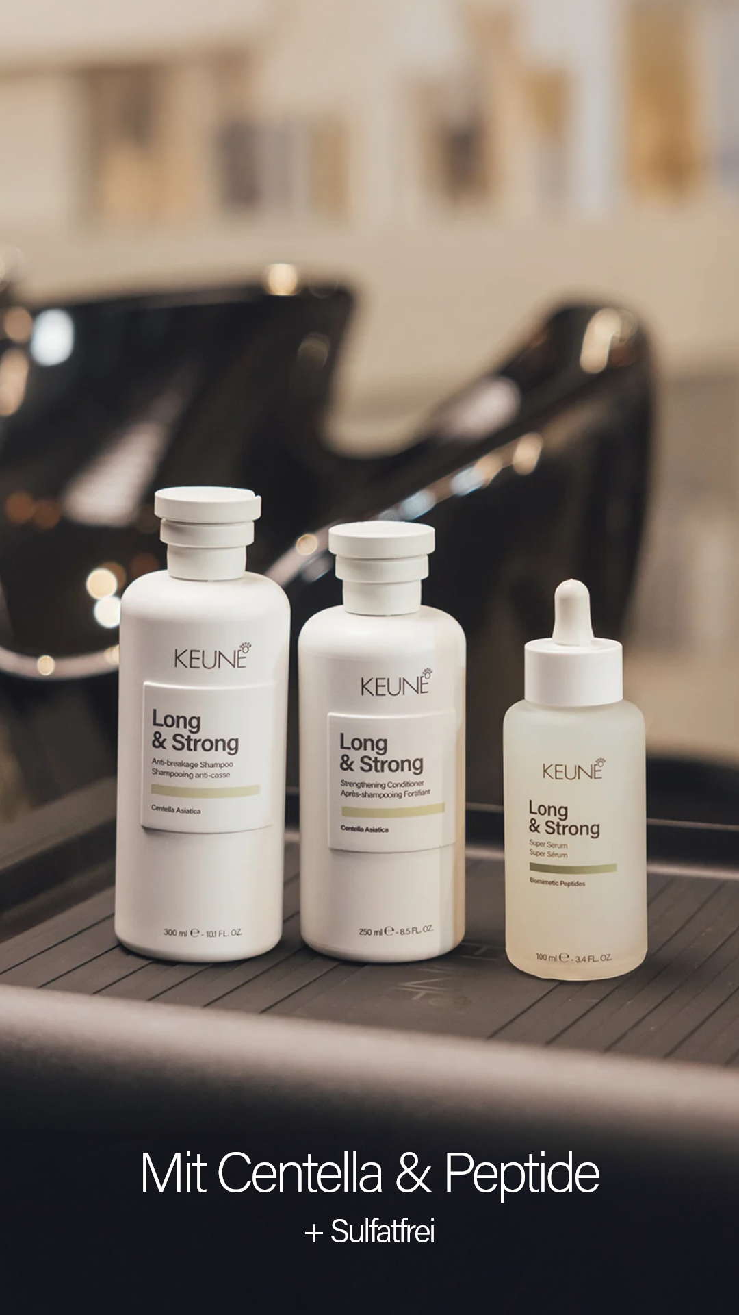 Coffret et produits de soins capillaires pour des cheveux forts