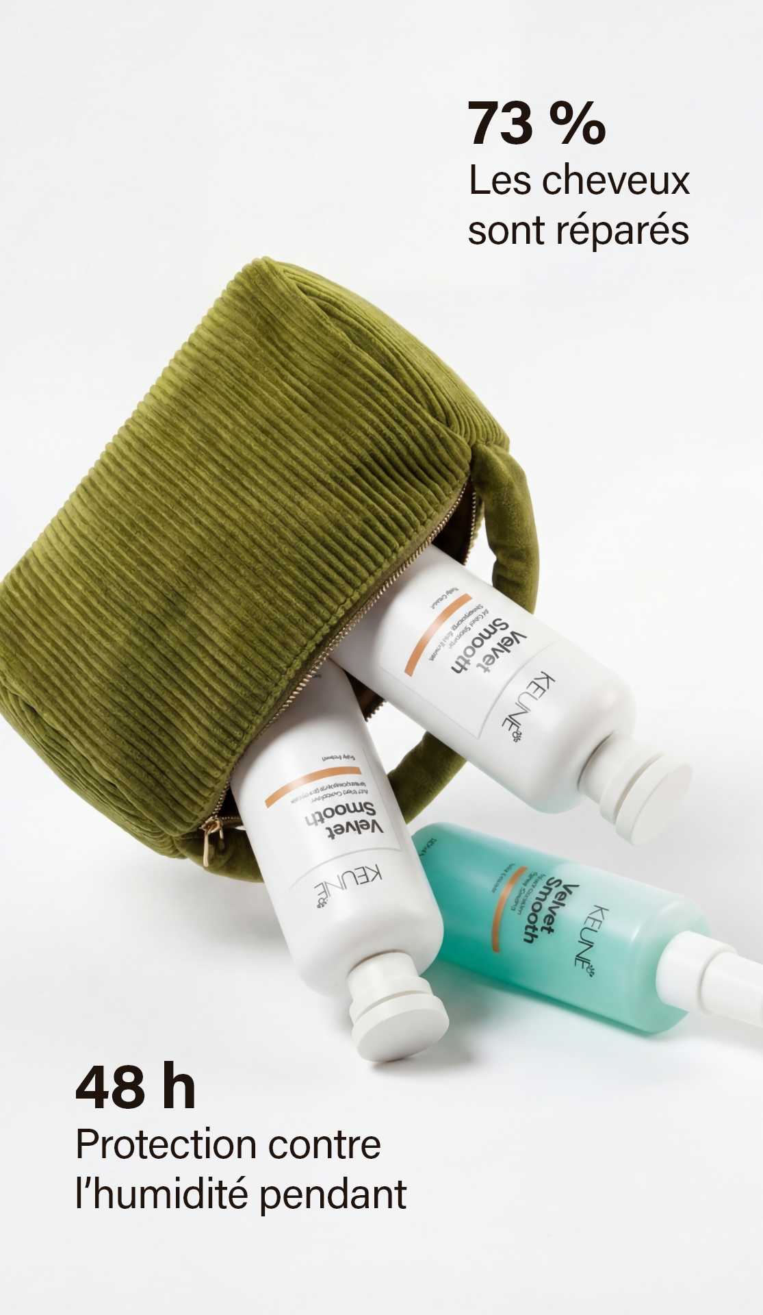 Vous luttez contre les frisottis et cheveux indisciplinés ? Le shampooing Keune Velvet Smooth offre le meilleur soin cheveux, lissant et adoucissant jusqu'à 48 heures.