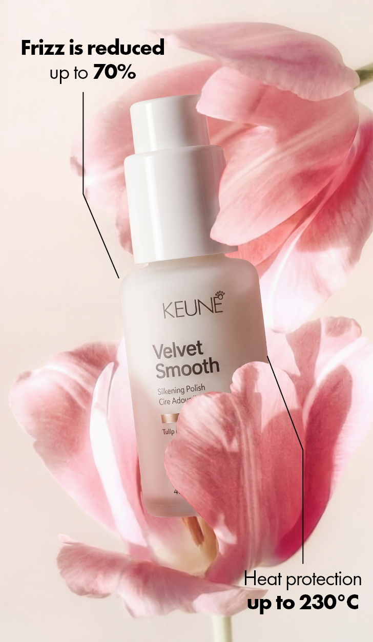 Keune Frizz-Free Pro Set with detangler brush for smooth, silky hair.