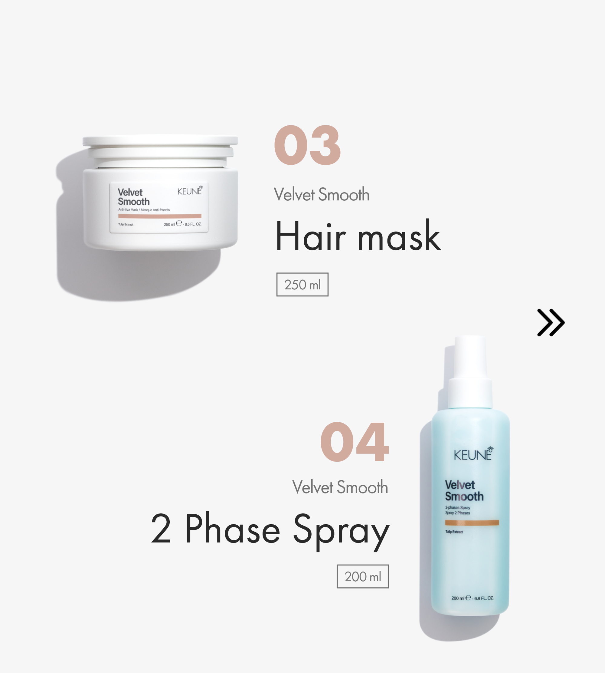 Keune Frizz-Free Pro Set with detangler brush for smooth, silky hair.