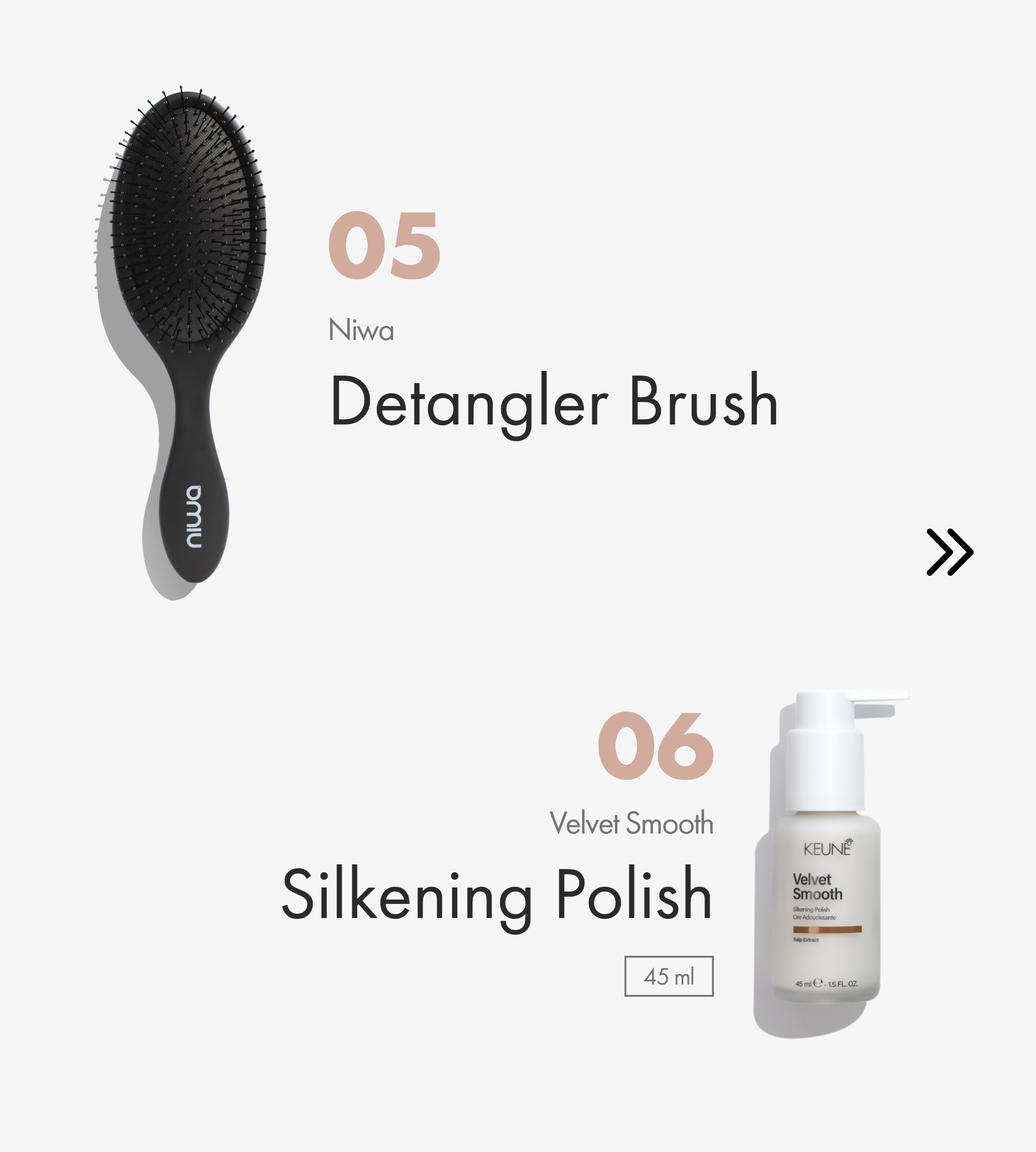 les Frizz-Free Pro Set de Keune  pour des cheveux lisses et soyeux.