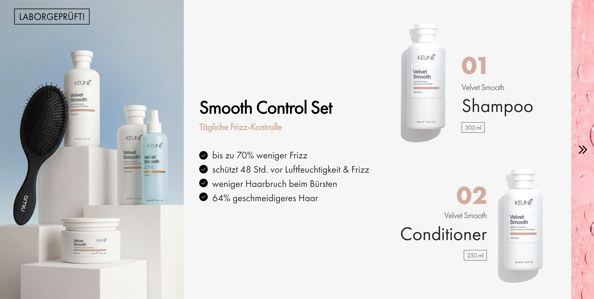  Keune Smooth Control Set für glattes, seidig weiches Haar. 