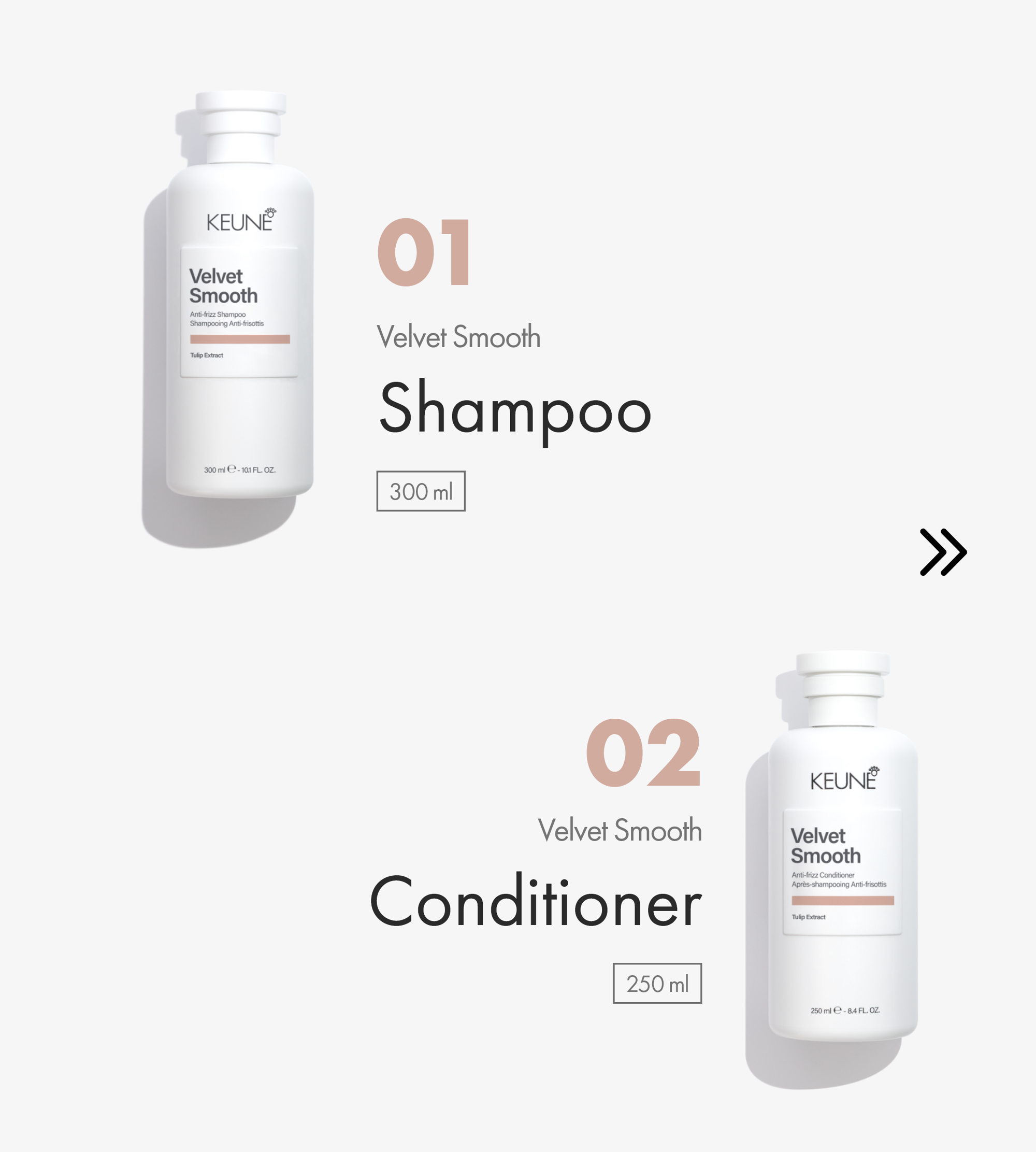 Keune Smooth Control Set with detangler brush for smooth, silky hair.